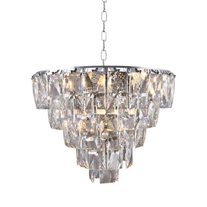 Kristalli-ketjukattokruunu CHELSEA 6xE14/40W/230V