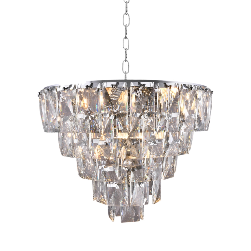 Kristalli-ketjukattokruunu CHELSEA 6xE14/40W/230V