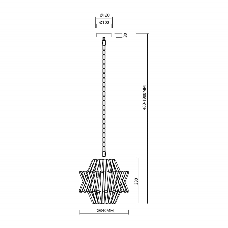 Kristalli-ketjukattokruunu CROWN 4xE14/40W/230V kiiltävä kromi