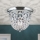 Kristallikattovalaisin PLAFOND 1xE27/40W/230V halkaisija 26 cm kiiltävä kromi