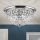 Kristallikattovalaisin PLAFOND 6xE27/40W/230V halkaisija 47 cm kiiltävä kromi