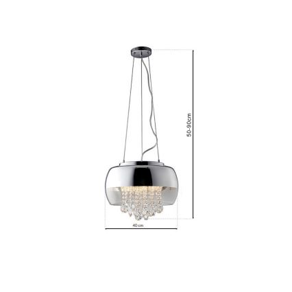 Kristallikruunu narussa LUNA 1xE14/40W/230V