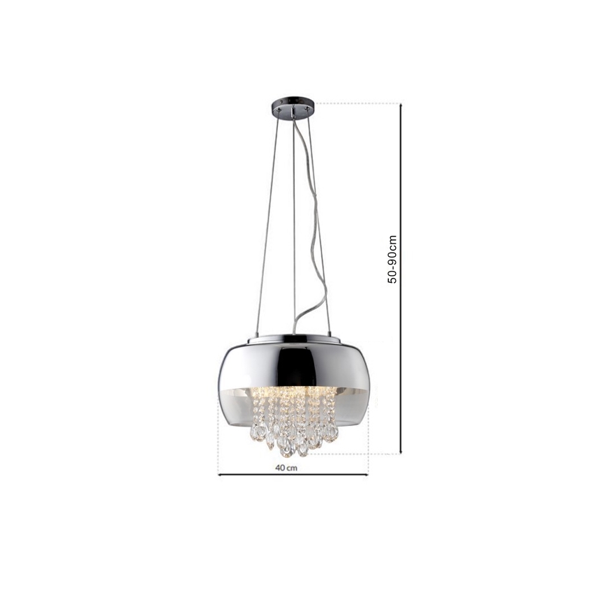 Kristallikruunu narussa LUNA 1xE14/40W/230V