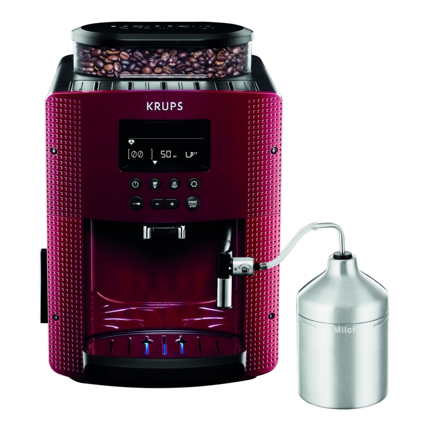 Krups - Automaattinen kahvinkeitin maitosäiliöllä ESSENTIAL 1450W/230V punainen