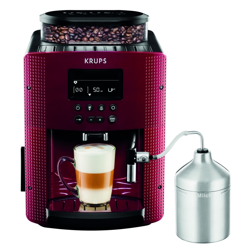 Krups - Automaattinen kahvinkeitin maitosäiliöllä ESSENTIAL 1450W/230V punainen