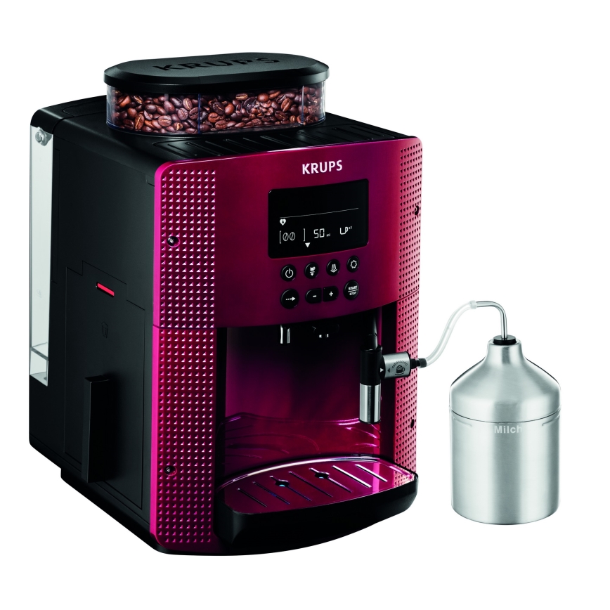 Krups - Automaattinen kahvinkeitin maitosäiliöllä ESSENTIAL 1450W/230V punainen