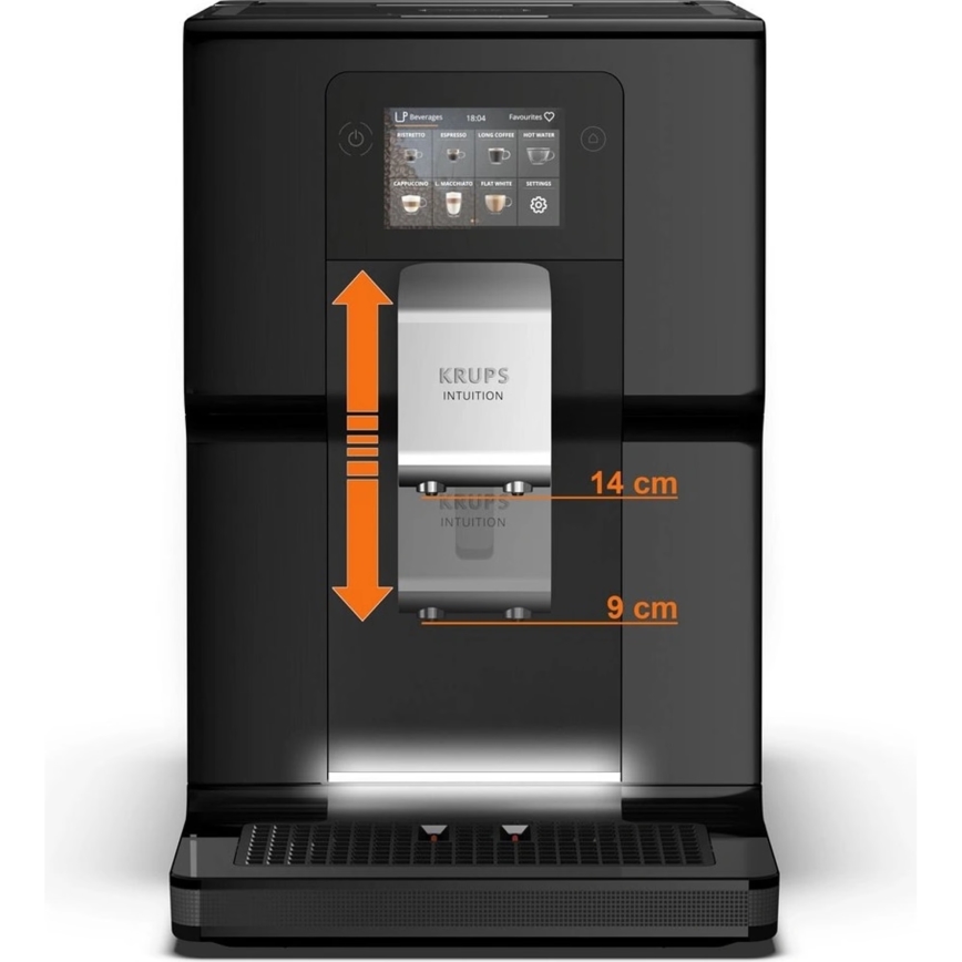 Krups - Automaattinen kahvinkeitin maitosäiliöllä INTUITION PREFERENCE 1450W/230V musta