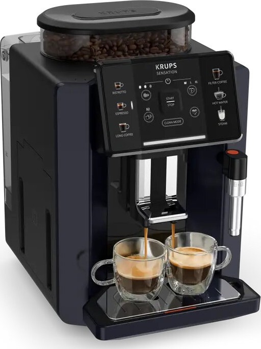 Krups - Automaattinen kahvinkeitin maitosäiliöllä SENSATION 1450W/230V musta
