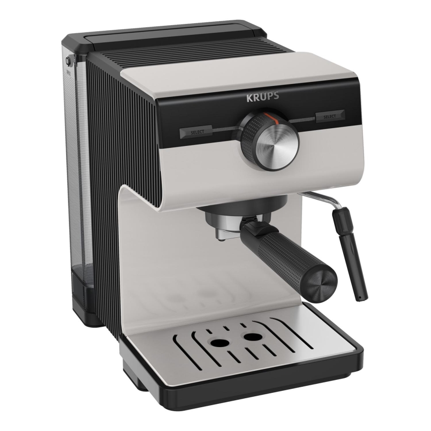Krups - Lever kahvinkeitin kahdelle kupille AUTHENTIC 1450W/230V harmaa