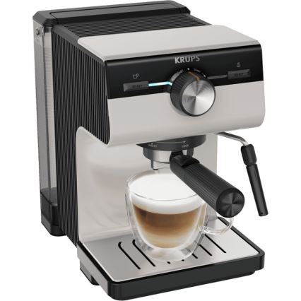 Krups - Lever kahvinkeitin kahdelle kupille AUTHENTIC 1450W/230V harmaa