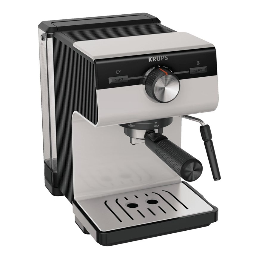 Krups - Lever kahvinkeitin kahdelle kupille AUTHENTIC 1450W/230V harmaa