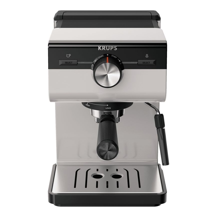 Krups - Lever kahvinkeitin kahdelle kupille AUTHENTIC 1450W/230V harmaa