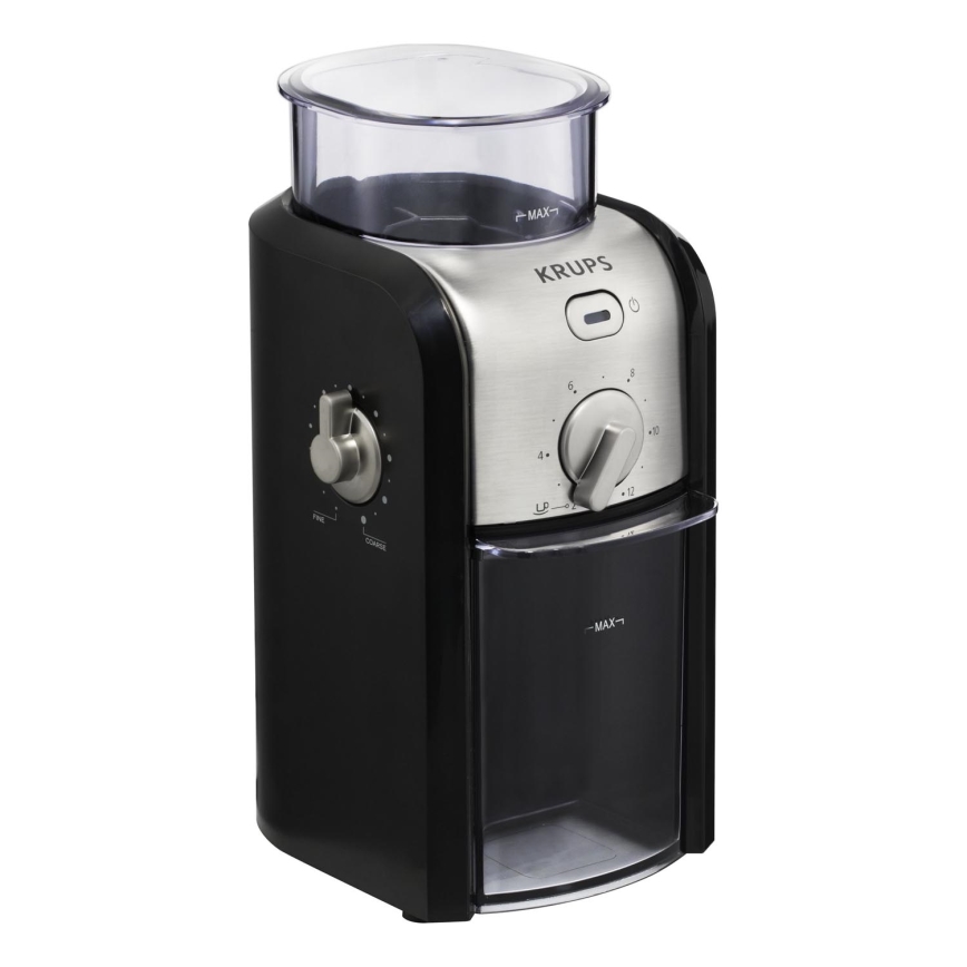 Krups - Sähköinen kahvipapumylly 110W/230V ruostumaton/musta