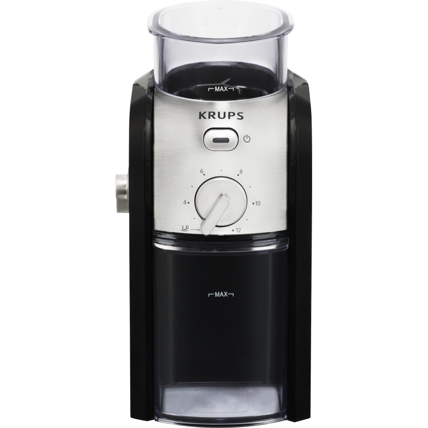 Krups - Sähköinen kahvipapumylly 110W/230V ruostumaton/musta