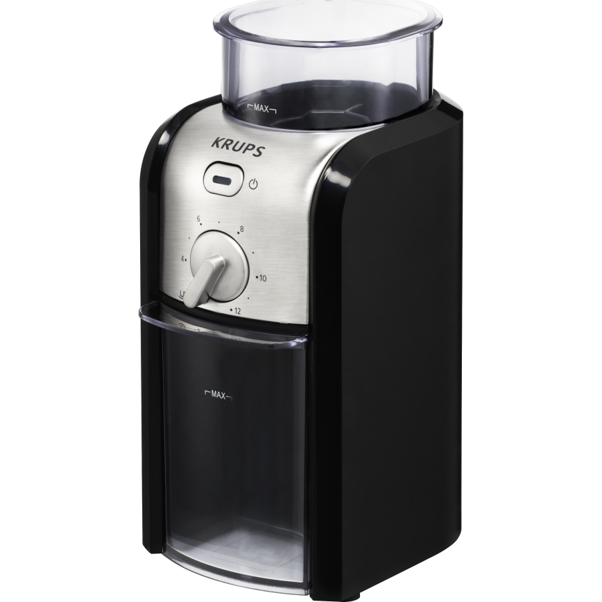 Krups - Sähköinen kahvipapumylly 110W/230V ruostumaton/musta