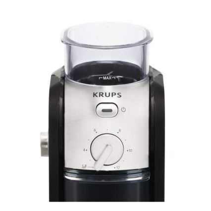 Krups - Sähköinen kahvipapumylly 110W/230V ruostumaton/musta