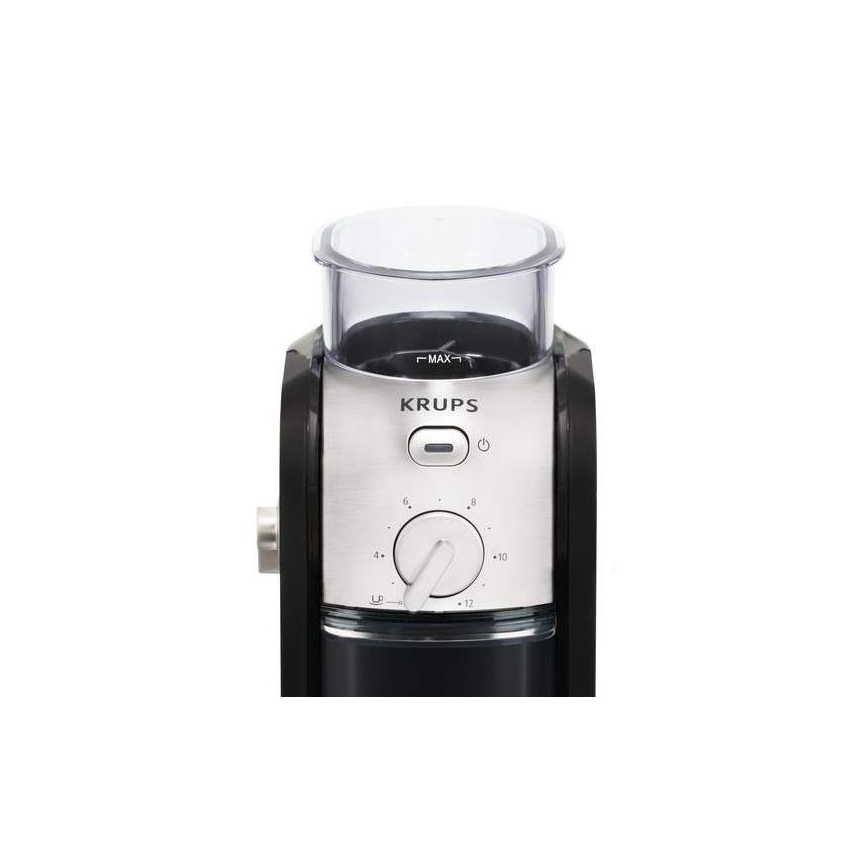 Krups - Sähköinen kahvipapumylly 110W/230V ruostumaton/musta