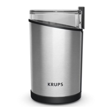 Krups - Sähköinen kahvipapumylly 85g FAST-TOUCH 200W/230V mattakromi