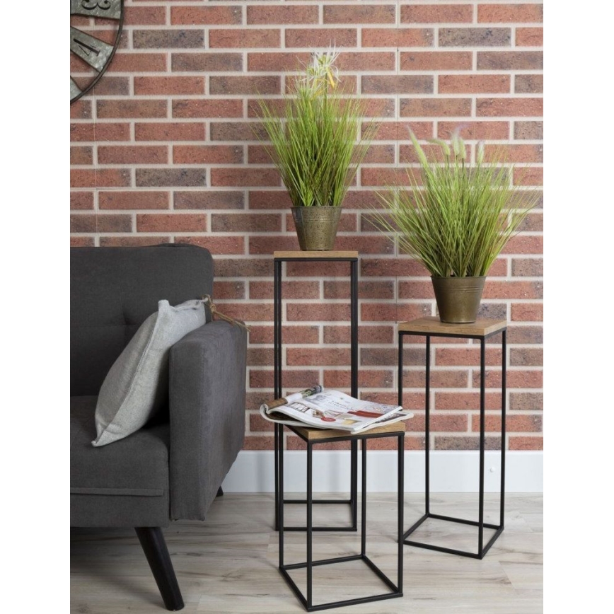 Kukkajalusta BASICLOFT 80x24 musta/ruskea
