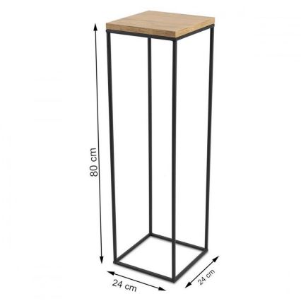 Kukkajalusta BASICLOFT 80x24 musta/ruskea