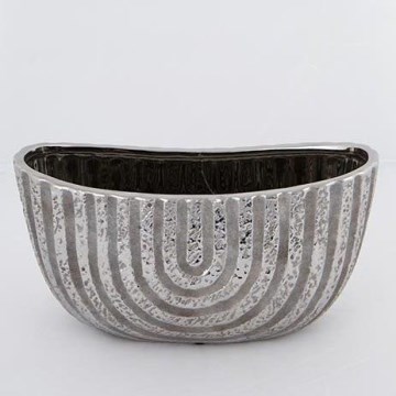 Kukkaruukku 28x14,5 cm hopea/ruskea
