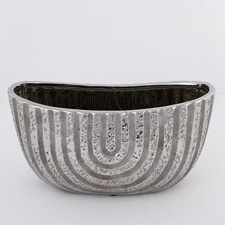 Kukkaruukku 28x14,5 cm hopea/ruskea