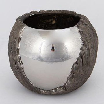 Kukkaruukku halkaisija 18,5 cm hopea/ruskea