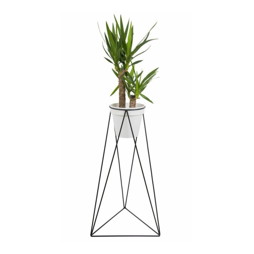 Kukkaruukkuteline TRIANGLE 90x50 cm musta