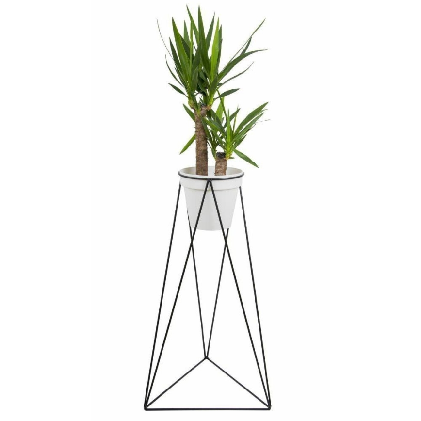 Kukkaruukkuteline TRIANGLE 90x50 cm musta