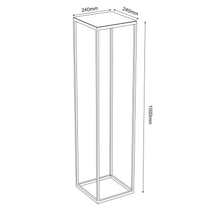 Kukkasteline 100x24 cm musta