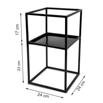 Kukkasteline 40x24 musta