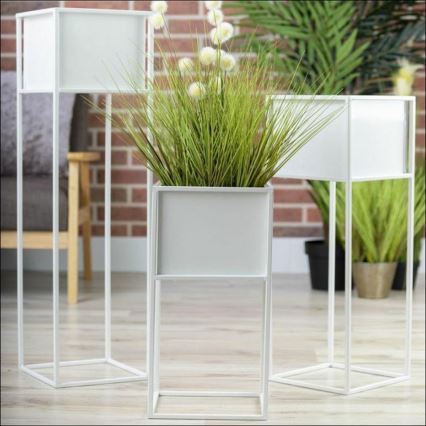 Kukkasteline 50x24 cm valkoinen