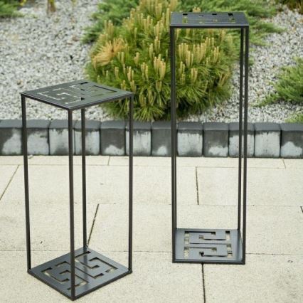 Kukkasteline 60x24 cm musta