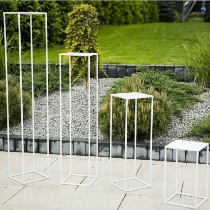 Kukkasteline 70x24 cm valkoinen