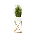 Kukkasteline LOFT 40x24 cm kulta/valkoinen