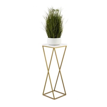 Kukkasteline LOFT 70x24 cm kulta/valkoinen