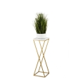 Kukkasteline LOFT 70x24 cm kulta/valkoinen