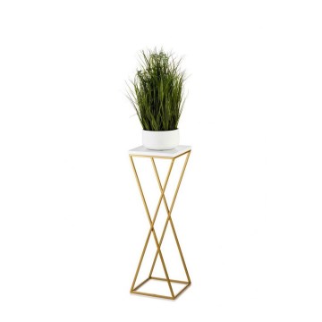 Kukkasteline LOFT 70x24 cm kulta/valkoinen
