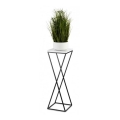Kukkasteline LOFT 70x24 cm musta/valkoinen