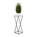 Kukkasteline LOFT 70x24 cm musta/valkoinen