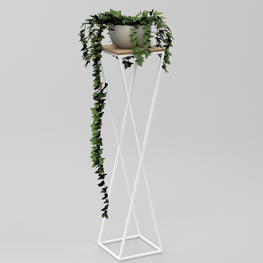 Kukkateline 100x24 cm valkoinen