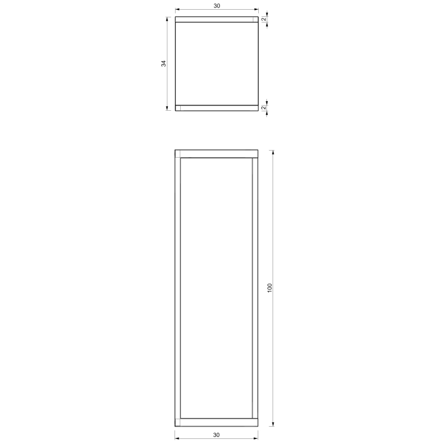 Kukkateline 100x30x34 cm musta