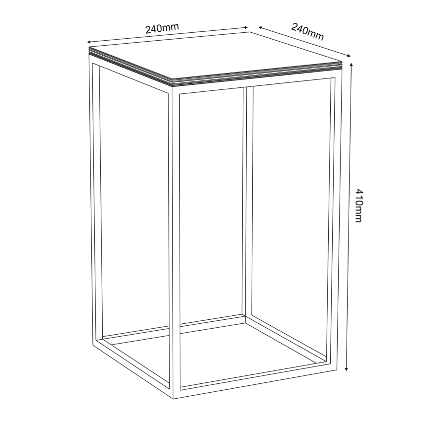 Kukkateline 40x24 cm musta