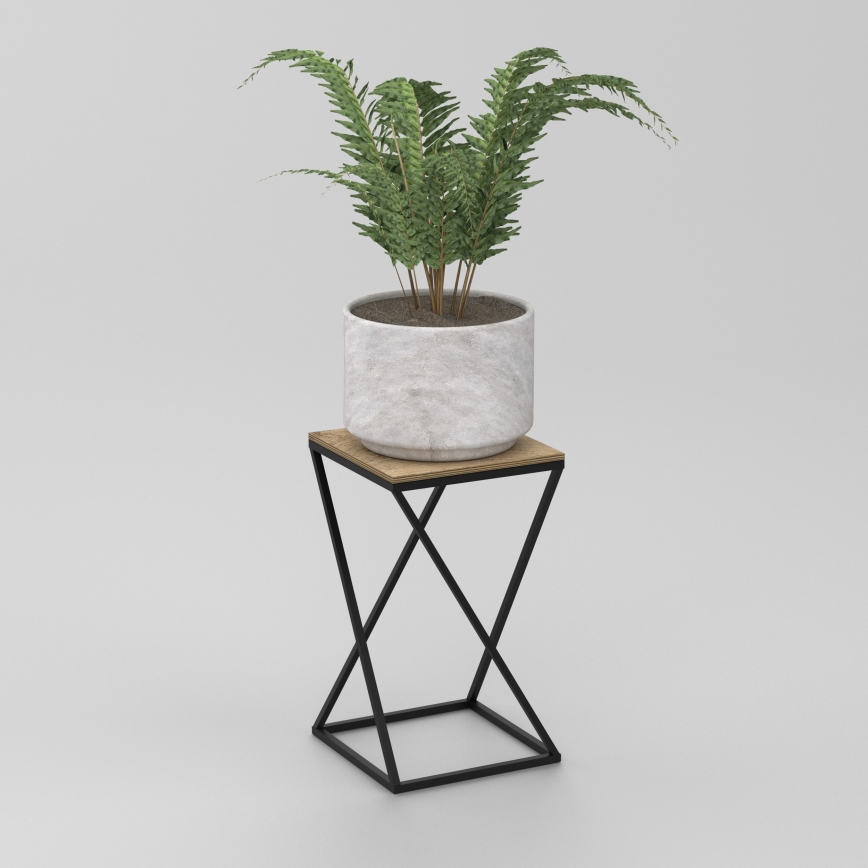 Kukkateline 40x24 cm musta