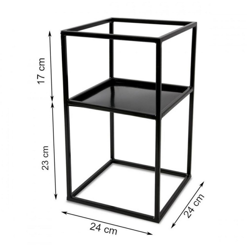 Kukkateline 40x24 musta