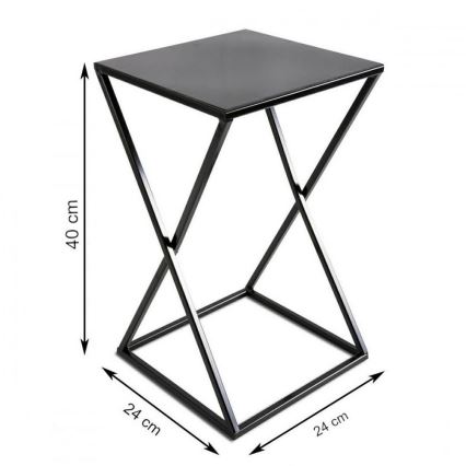 Kukkateline 40x24 musta