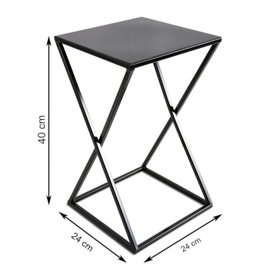 Kukkateline 40x24 musta