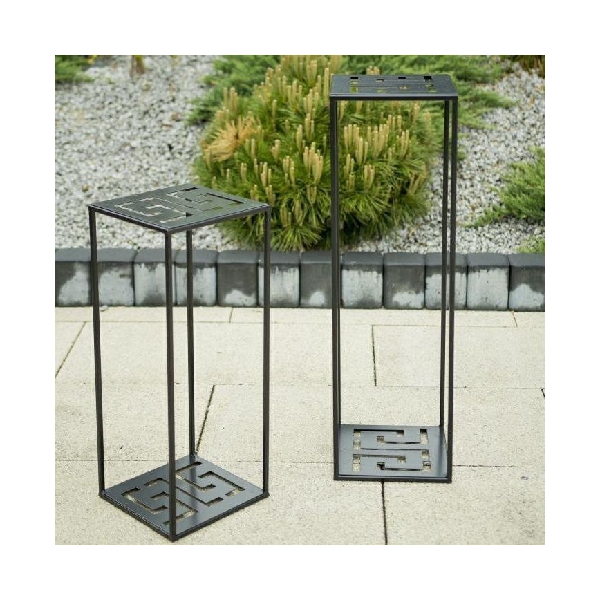 Kukkateline 60x24 cm musta