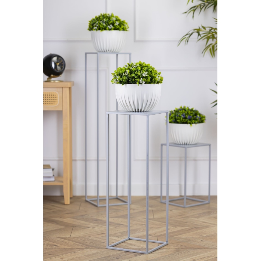 Kukkateline 70x24 cm harmaa