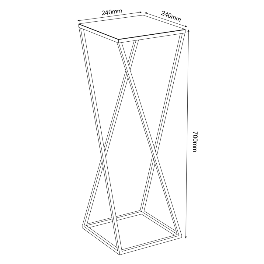 Kukkateline 70x24 cm kulta